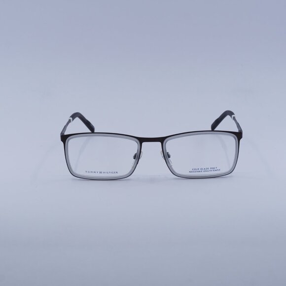 Tommy Hilfiger TH 1844 04VF 00 Eyeglasses Grey/Brown 55mm Rectangle Frame - Picture 4 of 12